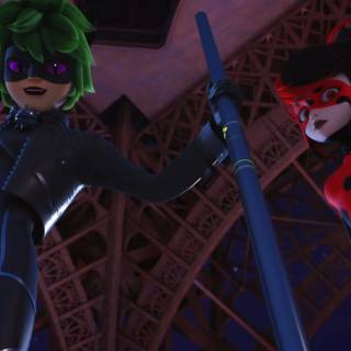 Miraculous World: Paris Tales of Shadybug and Claw Noir wallpaper