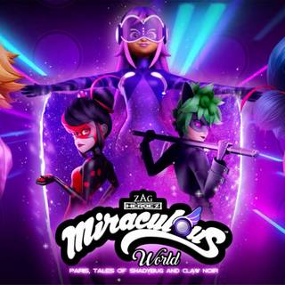Miraculous World: Paris Tales of Shadybug and Claw Noir wallpaper