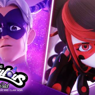 Miraculous World: Paris Tales of Shadybug and Claw Noir wallpaper