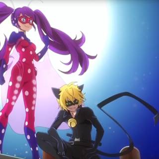 Miraculous World: Paris Tales of Shadybug and Claw Noir wallpaper