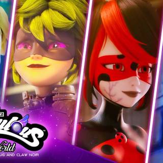 Miraculous World: Paris Tales of Shadybug and Claw Noir wallpaper