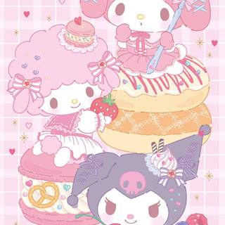 Cinnamoroll and Kuromi wallpaper