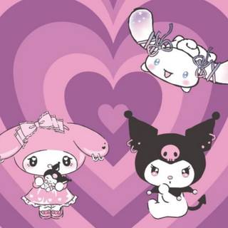 Cinnamoroll and Kuromi wallpaper