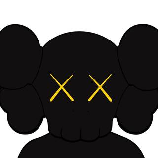 Black Kaws desktop wallpaper