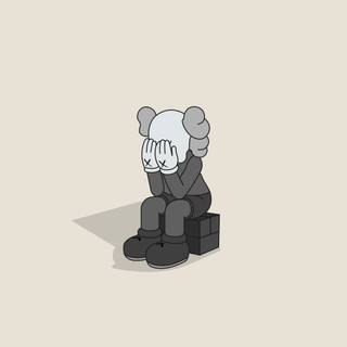 Black Kaws desktop wallpaper