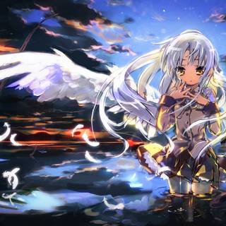 Anime angel PC wallpaper