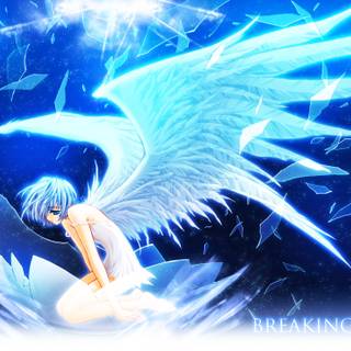 Anime angel PC wallpaper