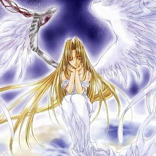 Anime angel PC wallpaper