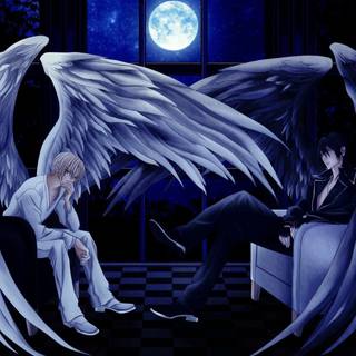 Anime angel PC wallpaper