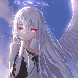 Anime angel PC wallpaper