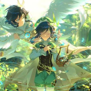 Anime angel PC wallpaper