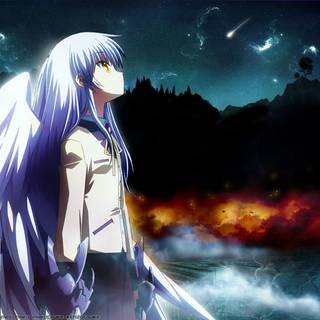 Anime angel PC wallpaper