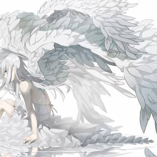 Anime angel PC wallpaper