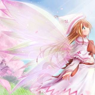Anime angel PC wallpaper