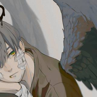 Anime angel PC wallpaper