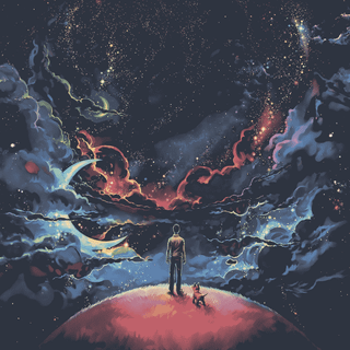 Space dog 4k wallpaper