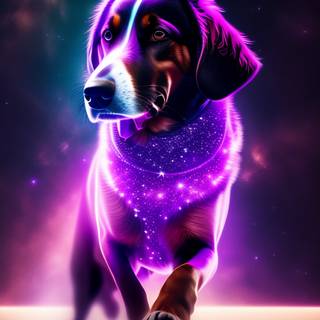 Space dog 4k wallpaper