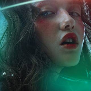 Cyber girl phone wallpaper