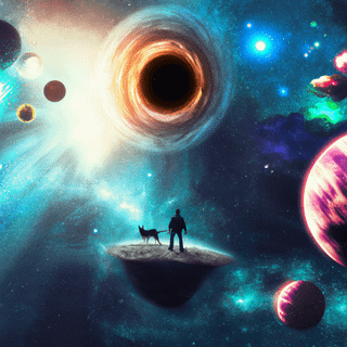 Space dog 4k wallpaper