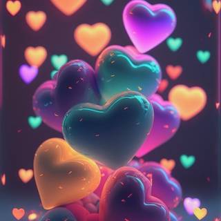 Phone heart wallpaper