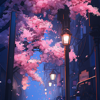 Sakura tree iPhone wallpaper