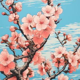 Sakura tree iPhone wallpaper