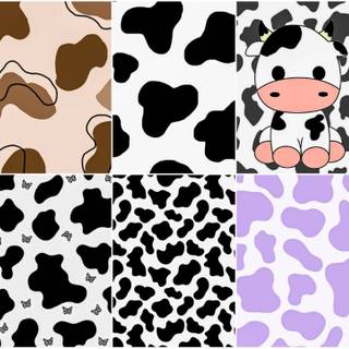 Preppy cows wallpaper