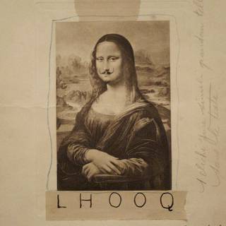 Mona Lisa with mustache wallpaper