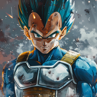 Vegeta in the rain wallpaper
