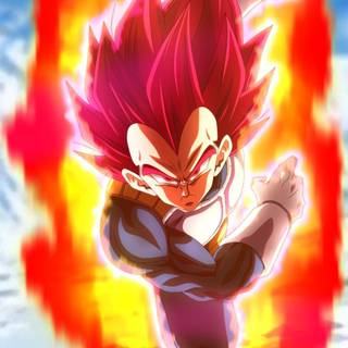 Vegeta Super Saiyan God 4k phone wallpaper