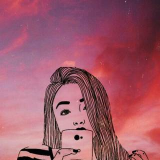 Cute girl aesthetic wallpaper