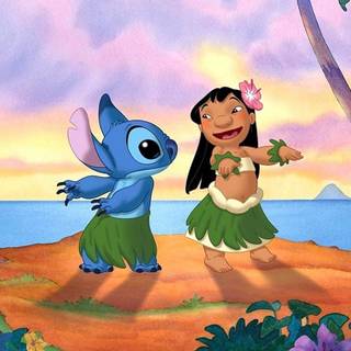 Lilo and Stitch matching wallpaper