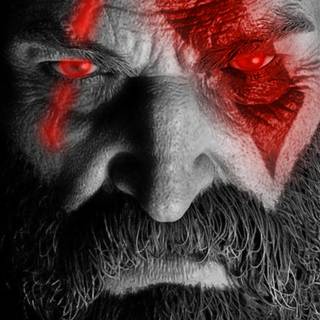 Kratos face wallpaper