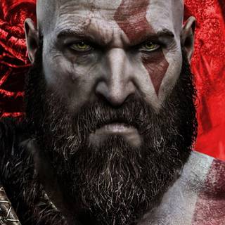 Kratos face wallpaper