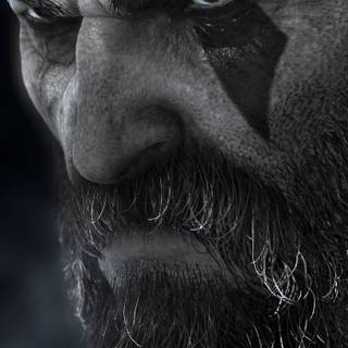 Kratos face wallpaper