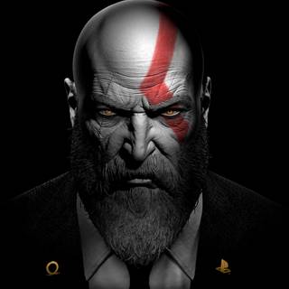 Kratos face wallpaper