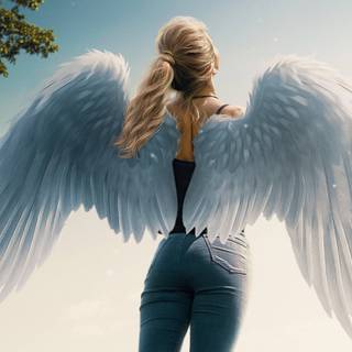 Angel woman wallpaper