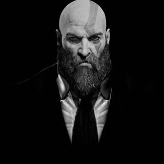 Kratos face wallpaper