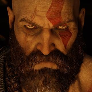 Kratos face wallpaper