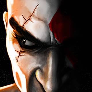 Kratos face wallpaper