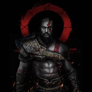 Kratos face wallpaper
