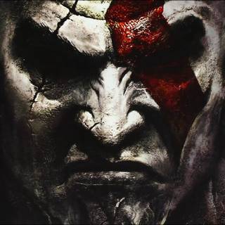 Kratos face wallpaper