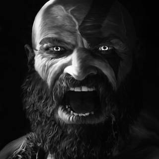 Kratos face wallpaper