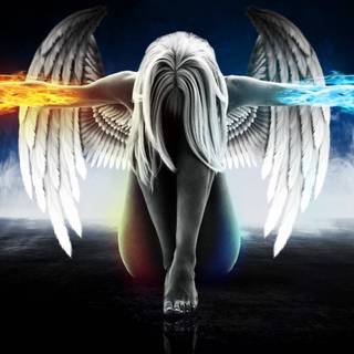 Angel woman wallpaper