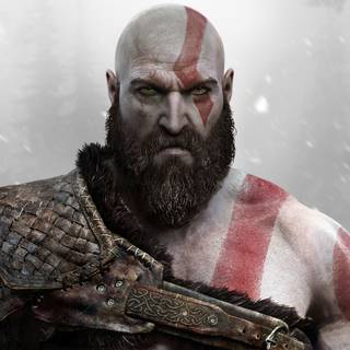 Kratos face wallpaper