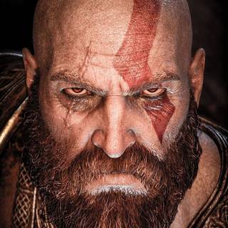 Kratos face wallpaper