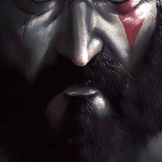Kratos face wallpaper