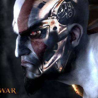 Kratos face wallpaper
