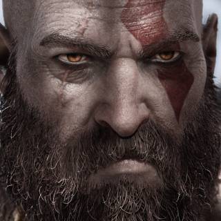 Kratos face wallpaper