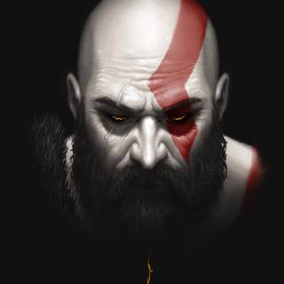 Kratos face wallpaper